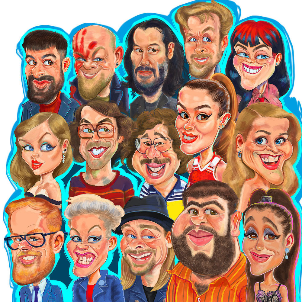 Gruppenbild mit Promis aus TV, Musik, Sport und Film..