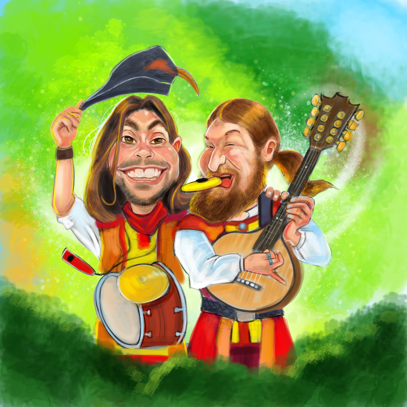 CD-Cover „Mumpitz“ – Mittelalter-Duo Illustration