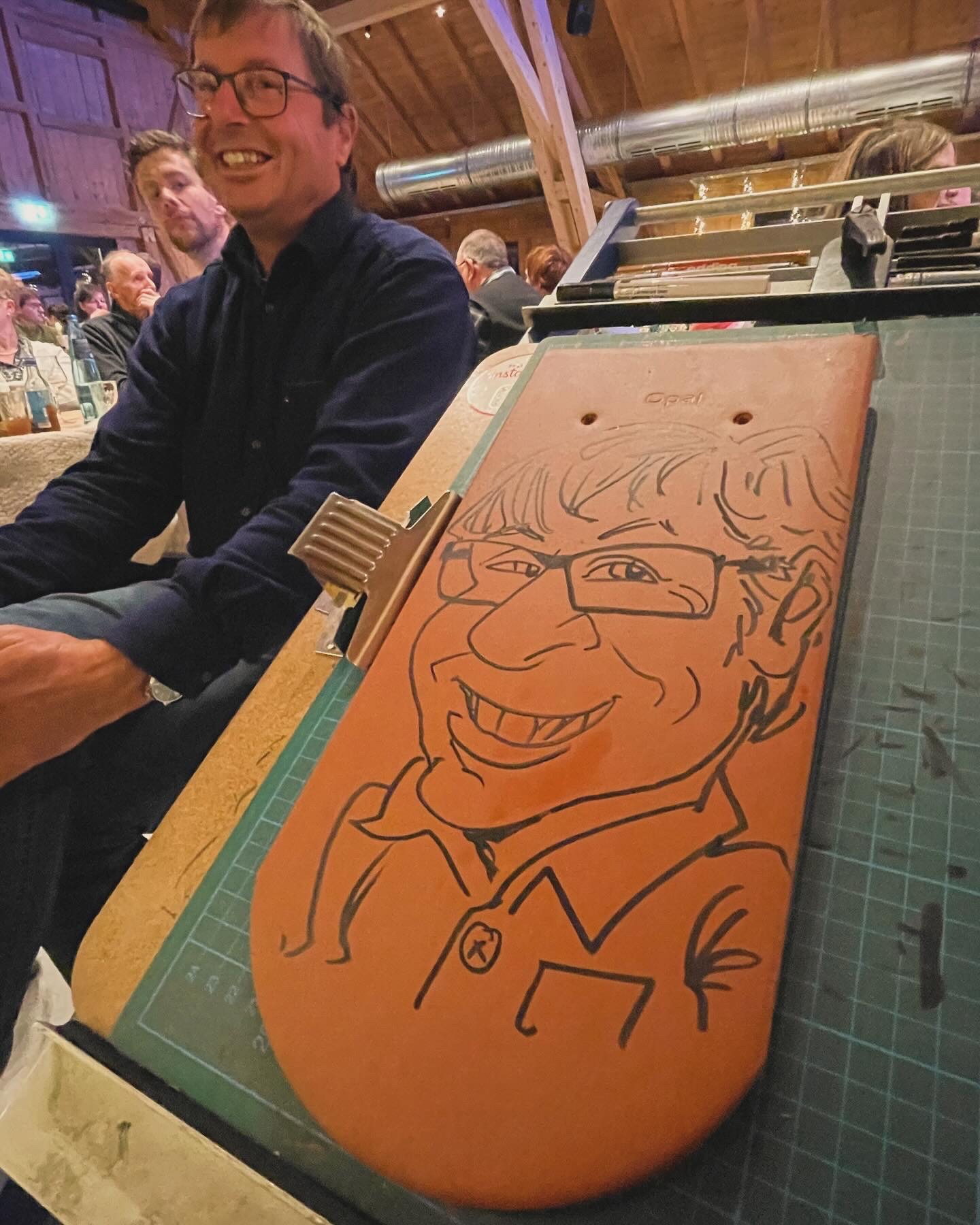 Karikatur Dachziegel