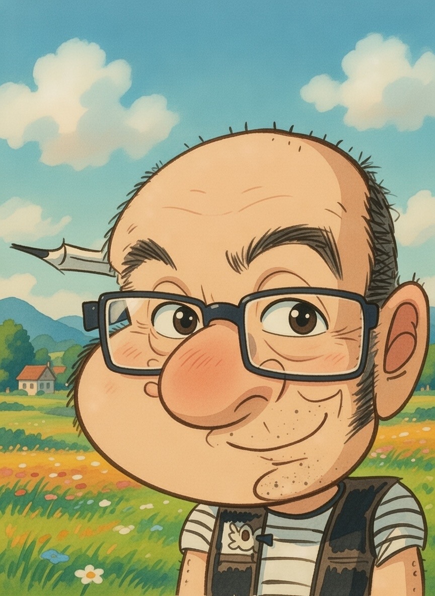 Karikatur im klassischen Comic-Stil