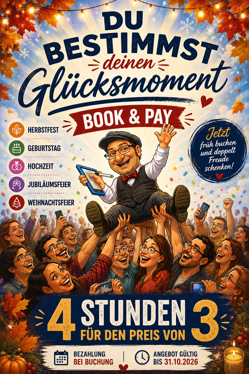 Book & Pay..Erhalte vier Stunden für den Preis von drei