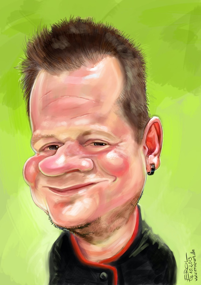 Karikatur eines Kochs