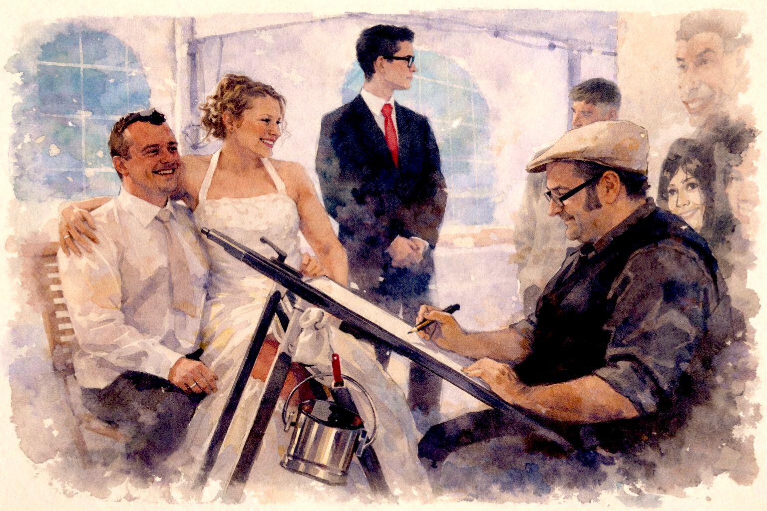 Karikaturen für unvergessliche Hochzeitsmomente