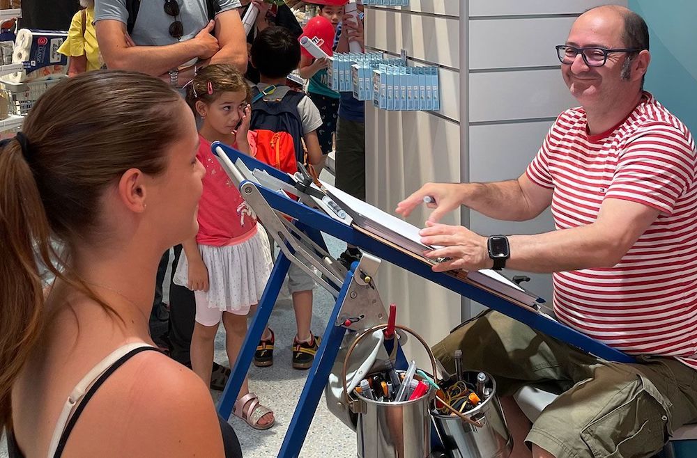 karikaturist schnellzeichner firmenevent weihnachtsfeier jubilaeum 06