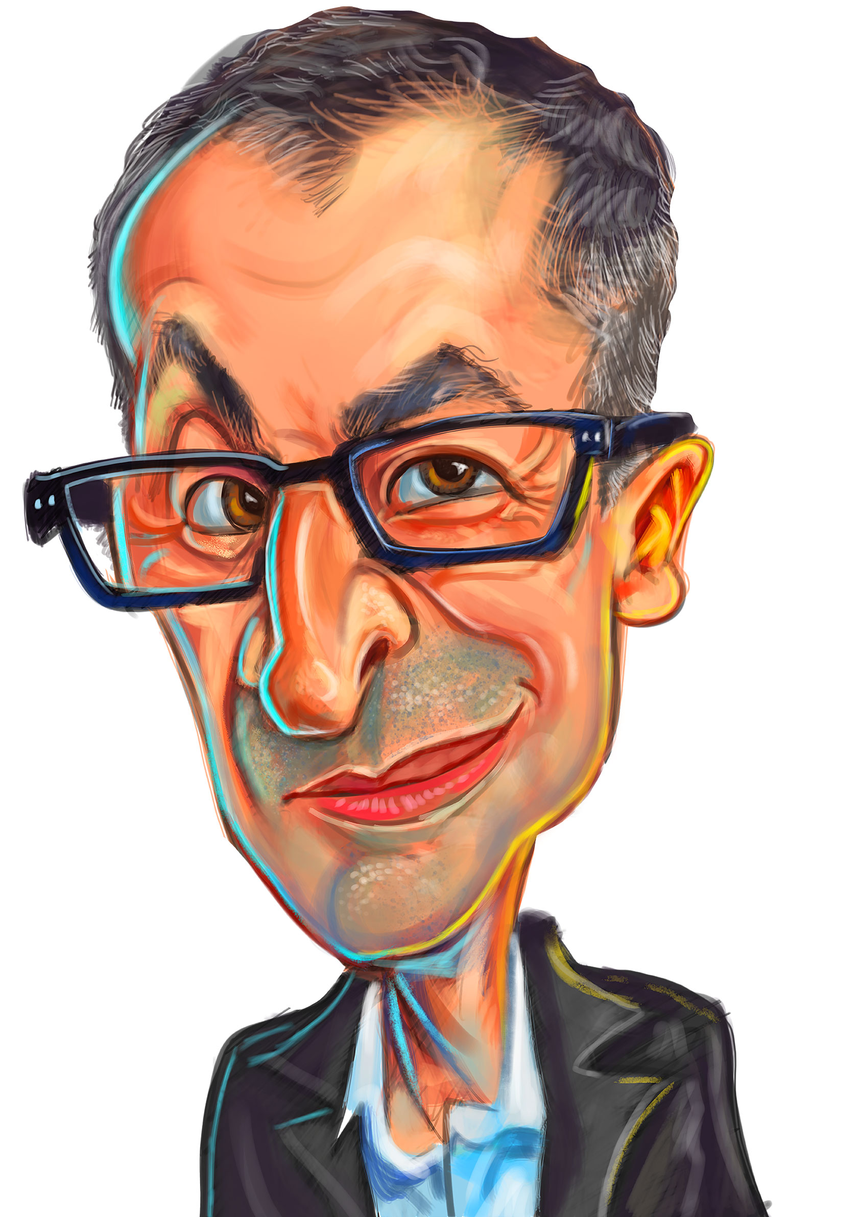 Karikatur von Cem Özdemir, digital gezeichnete politische Karikatur von Karikaturist Erol