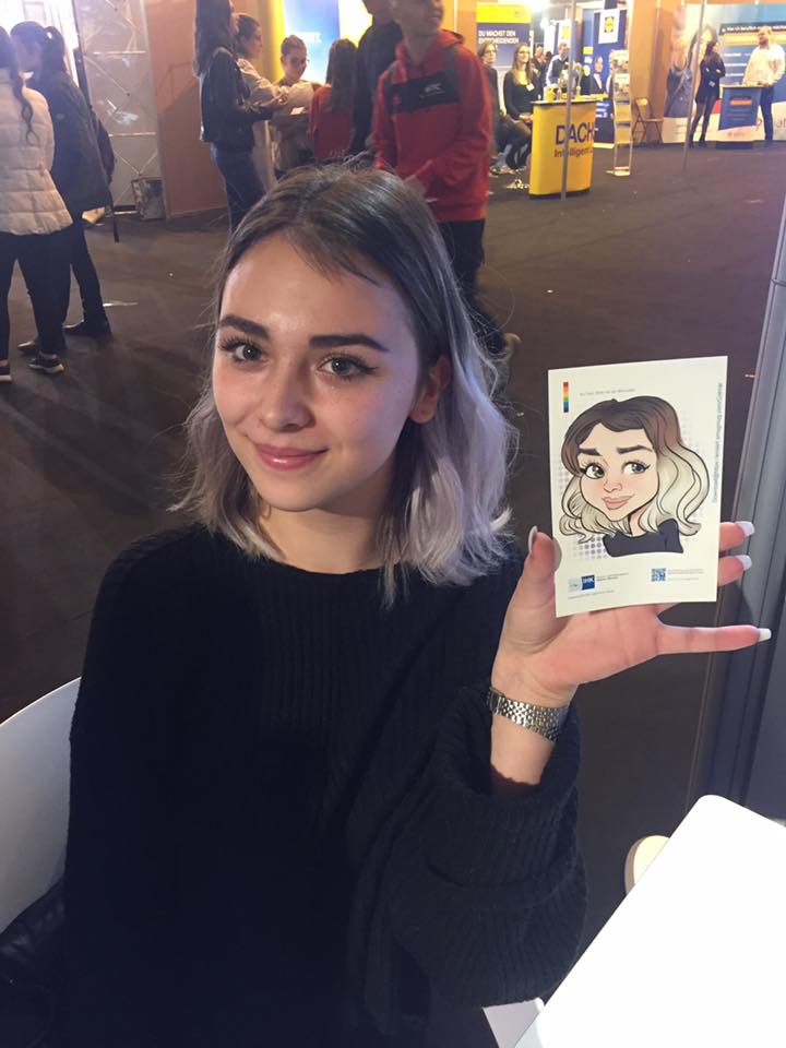 karikaturist jobstart messe in Freiburg Messe