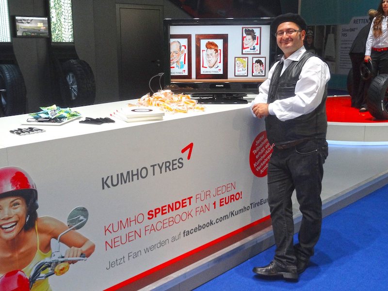 karikaturist schnellzeichner kumho tires IAA Frankfurt Messe